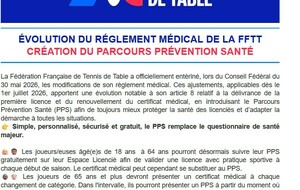 PARCOURS PRÉVENTION SANTÉ FFTT
