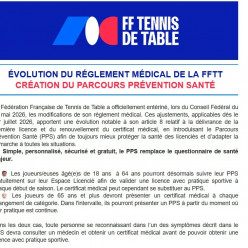 PARCOURS PRÉVENTION SANTÉ FFTT